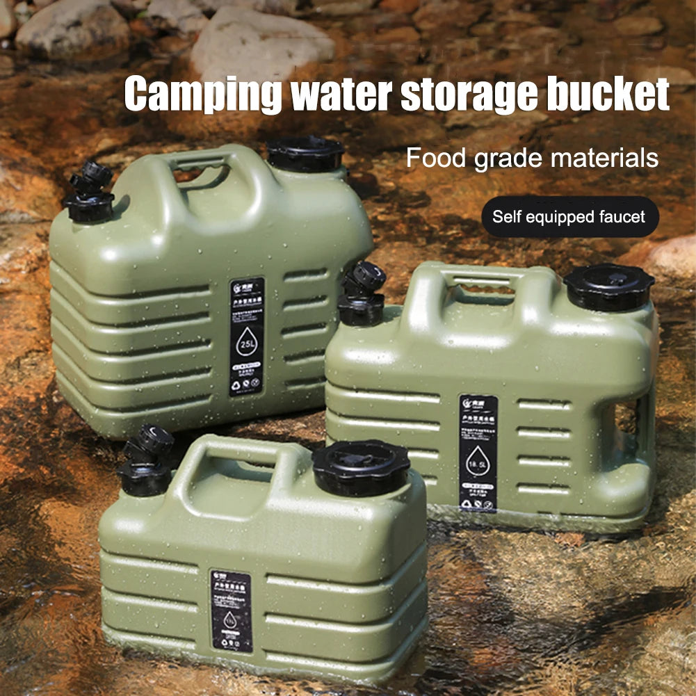 Shunmaii Large Capacity Camping Water Bucket With Detachable Faucet
