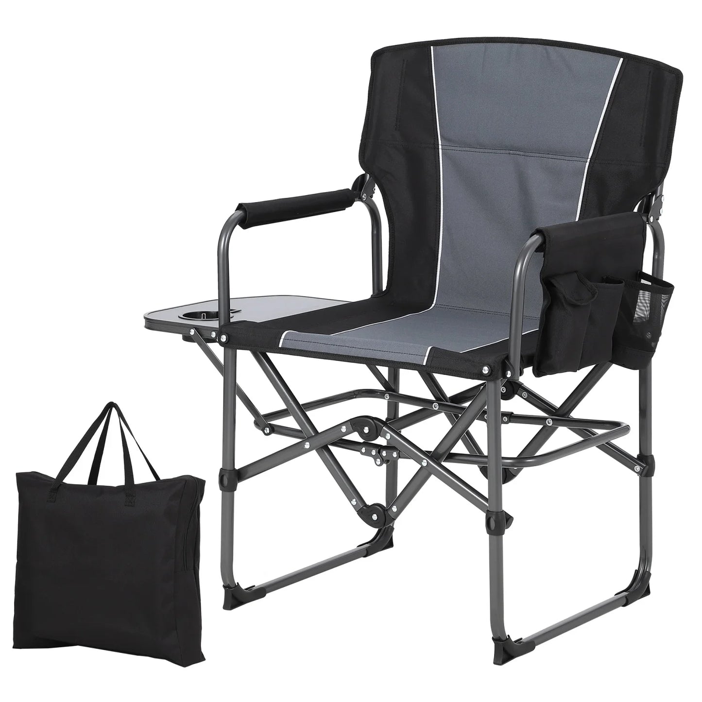 HiMISS Oversized Heavy Duty Folding Directors Chair 400 Lbs Capacity