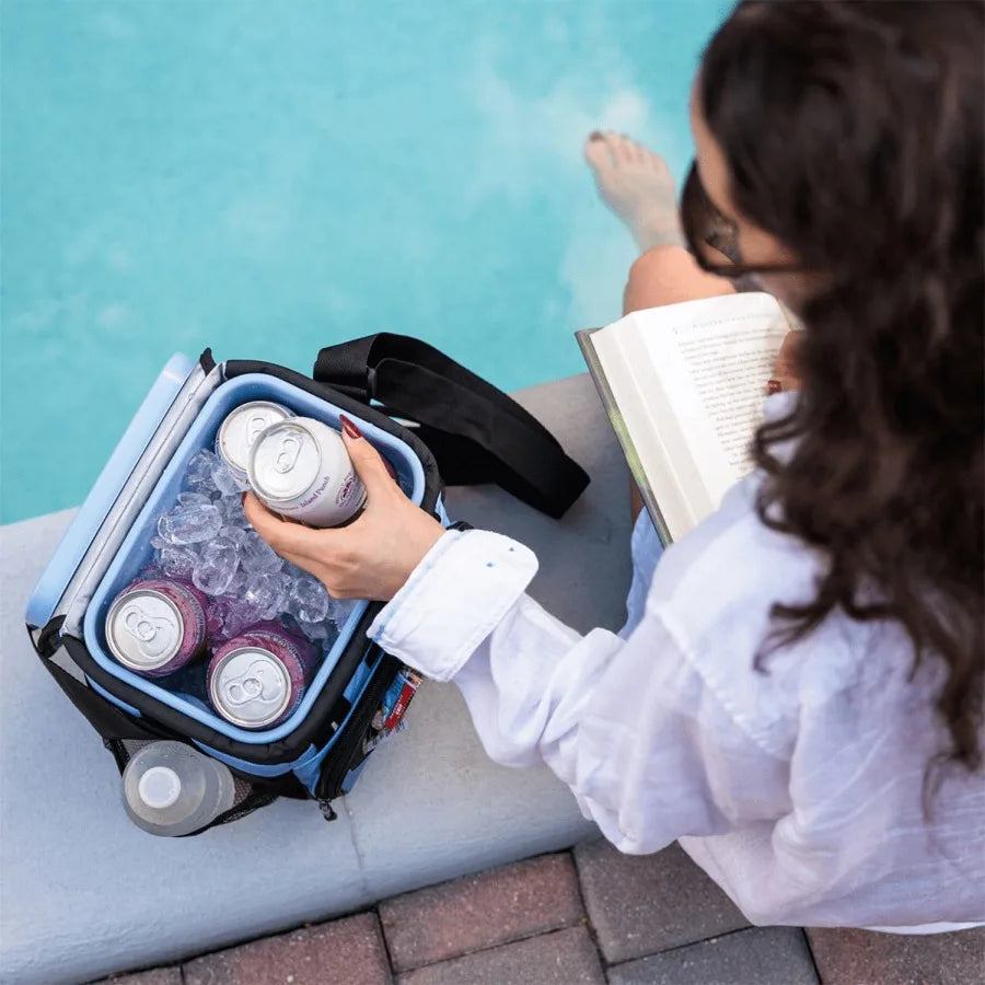 Soft Cooler Zipperless Nine Can Insulated Lunch Bag