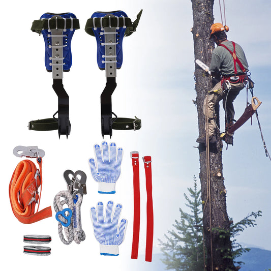 Tree Climbing Spikes Set Adjustable Climbing Gear With Belt Rope