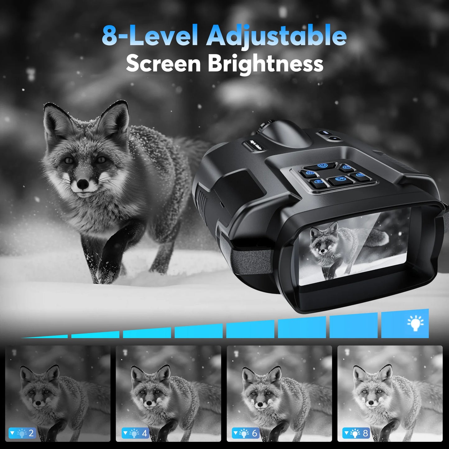 DIYIMIN Night Vision Binoculars 8X Digital Zoom Infrared Goggles