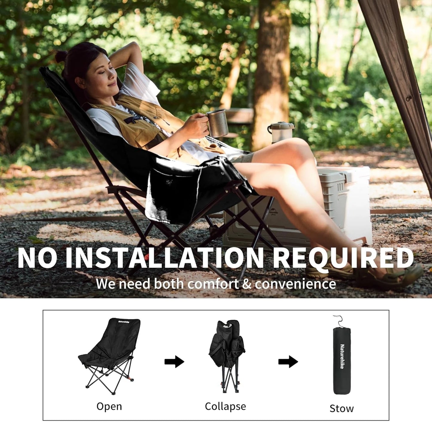 Naturehike Sea Star Recliner Outdoor Folding Moon Chair