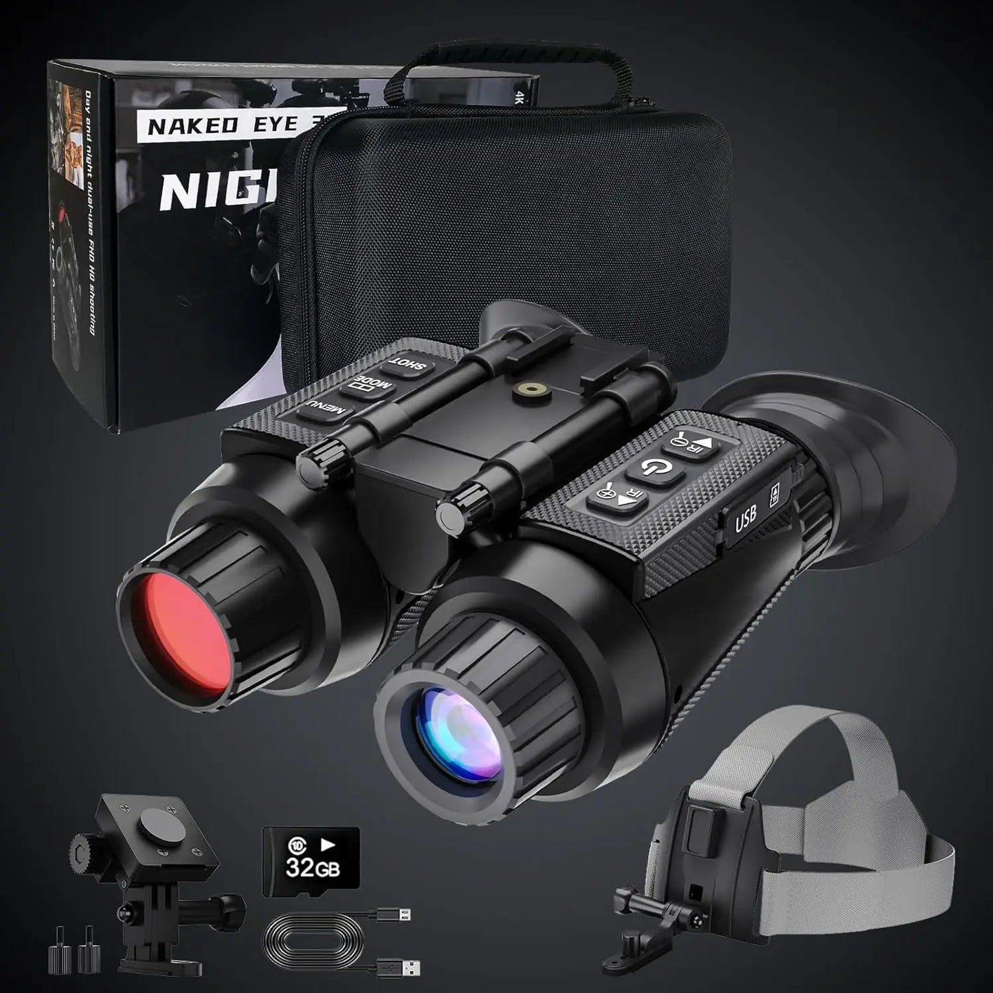 GOYOJO Night Vision Goggles 8X Digital Zoom With 32GB SD Card