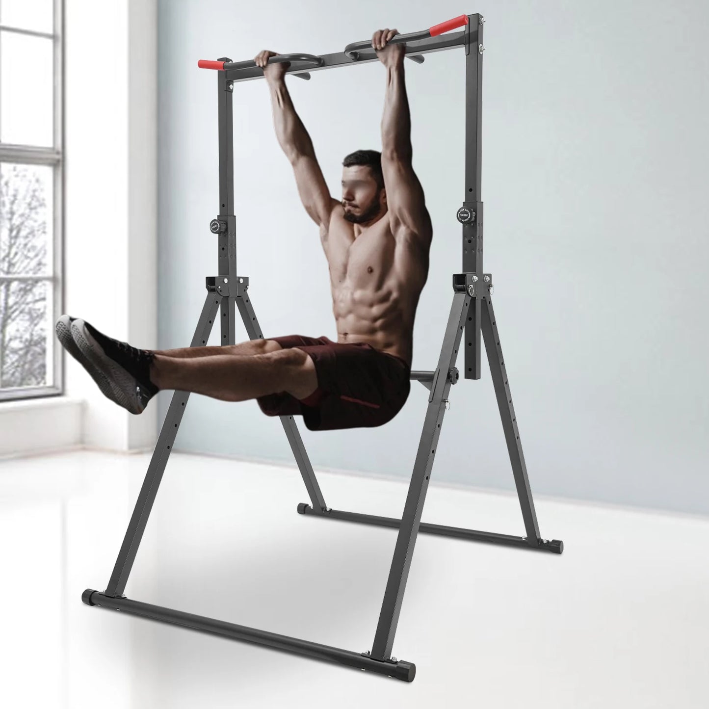 Power Tower Chin Up Bar Dip Bar Home Gym Adjustable