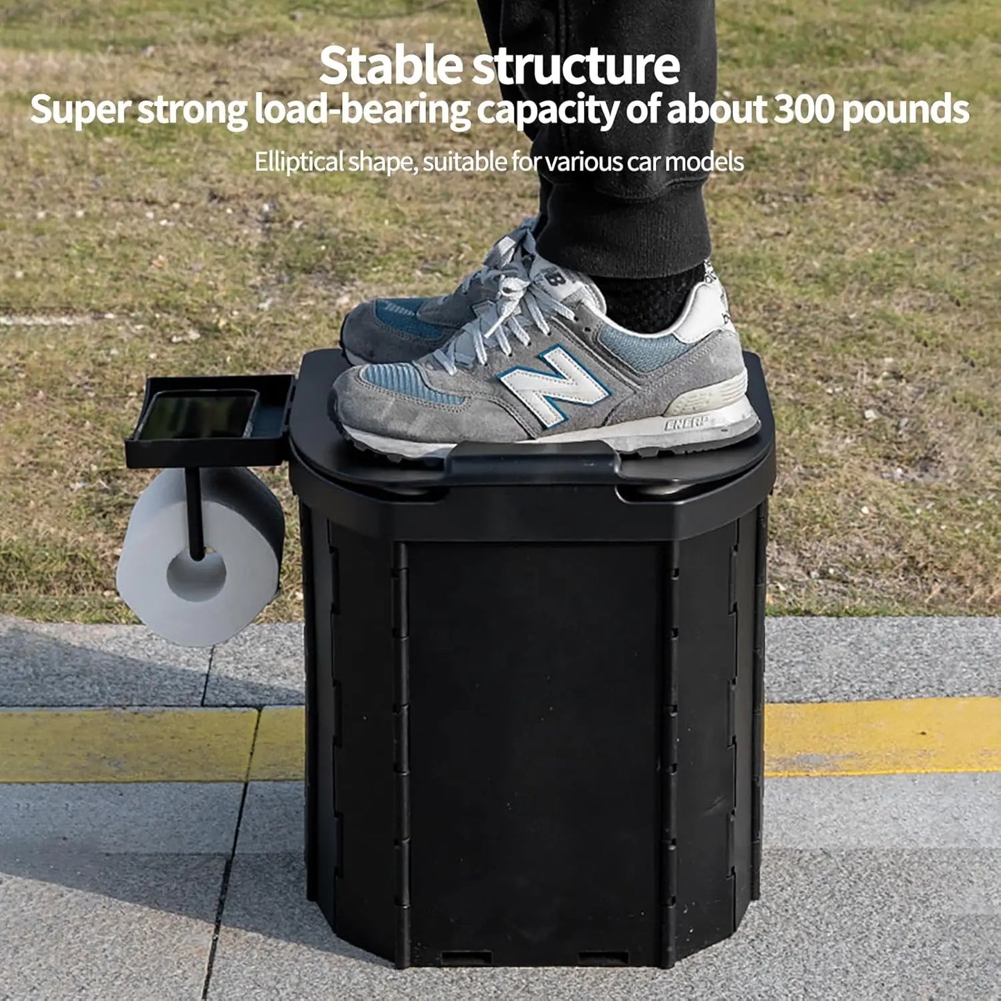Lightweight Portable Toilet With PU Cushion For Camping Travel