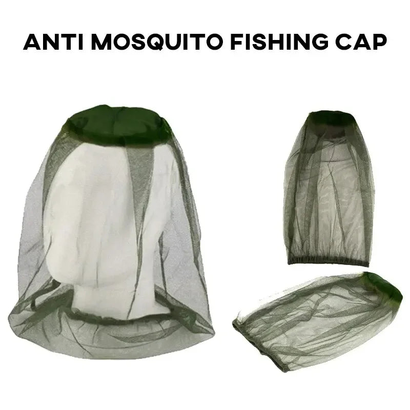 Anti Mosquito Fishing Cap Breathable Adjustable Mesh Hat For Outdoors
