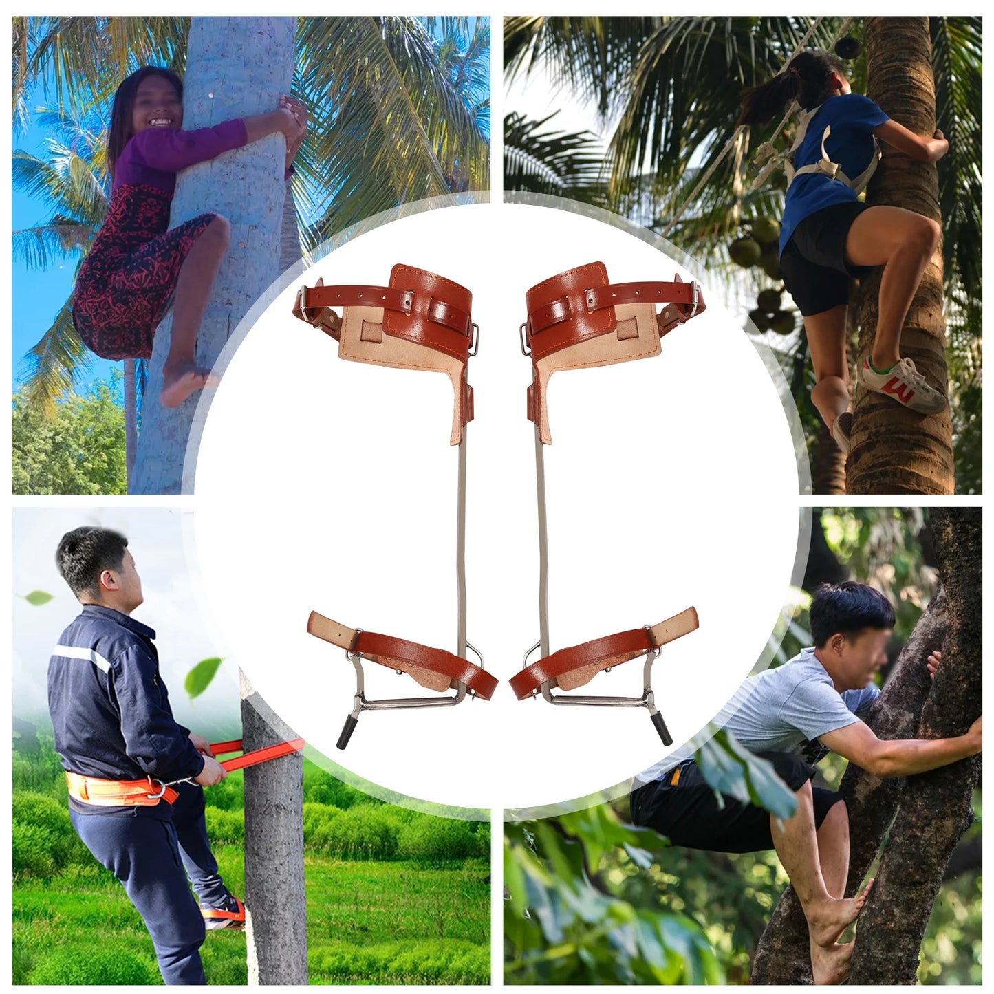 Tree Climbing Spike Gear Pedal Tool for Tree Work and Fruit Picking