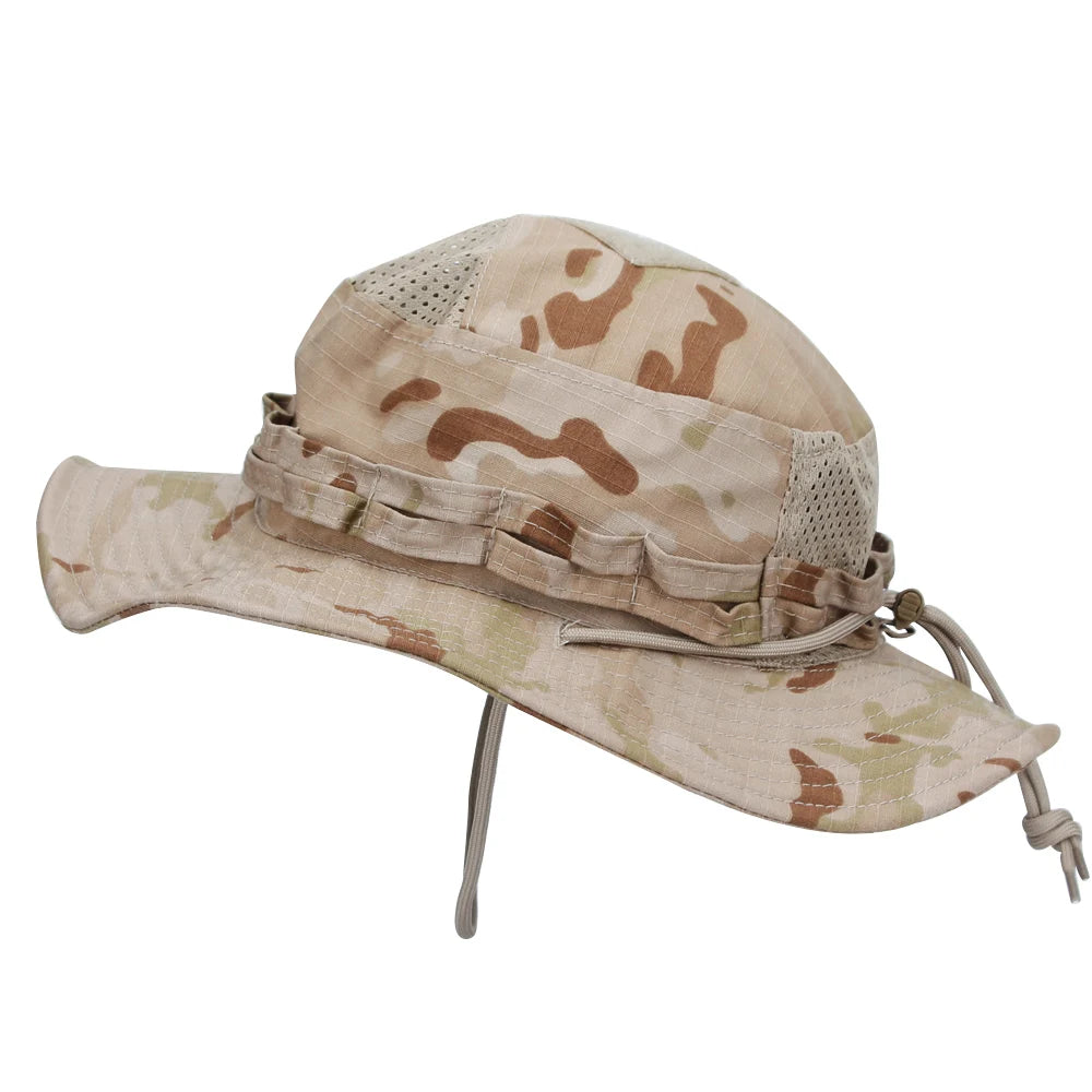 Unisex Breathable Boonie Hat For Outdoor Hiking And Fishing Windproof