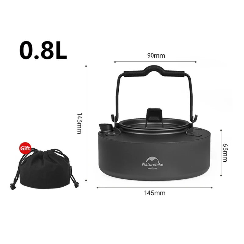 Naturehike Ultra Lightweight 0.8L Titanium Camping Kettle