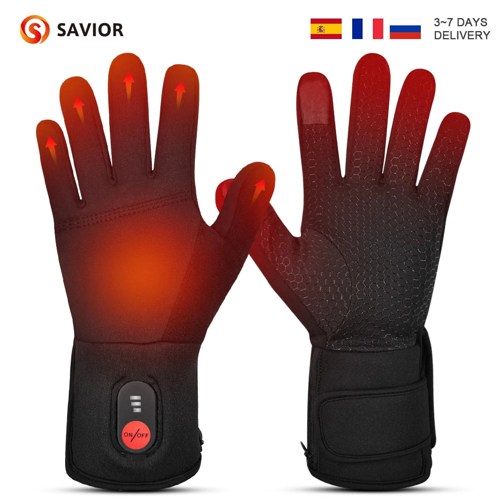 Savior Heat Heated Gloves Touch Screen Skiing Winter Men Women