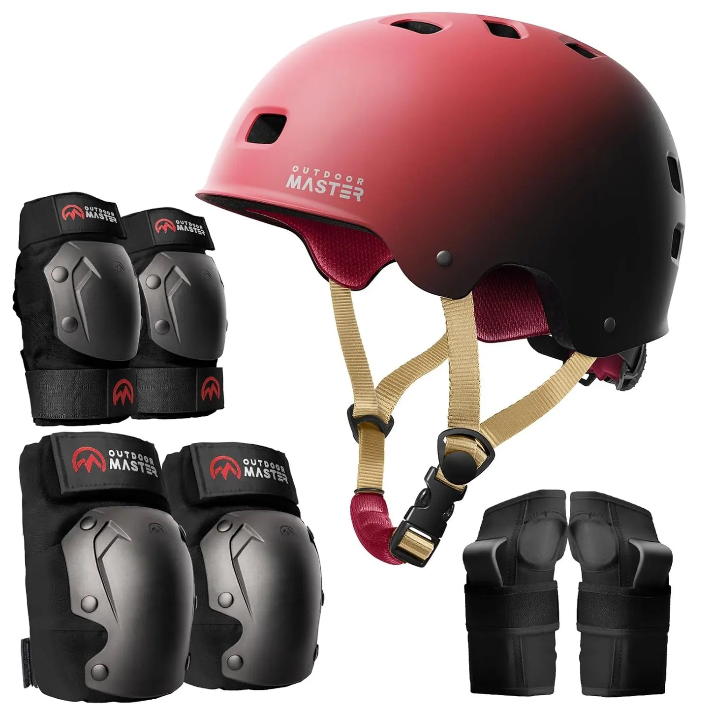 YTYIN Skate Protective Gear Helmet Knee Elbow Pads Wrist Guards