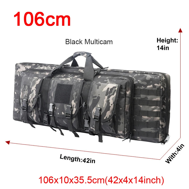LQARMY Tactical Double Rifle Case Molle Bag Sniper Airsoft Gun