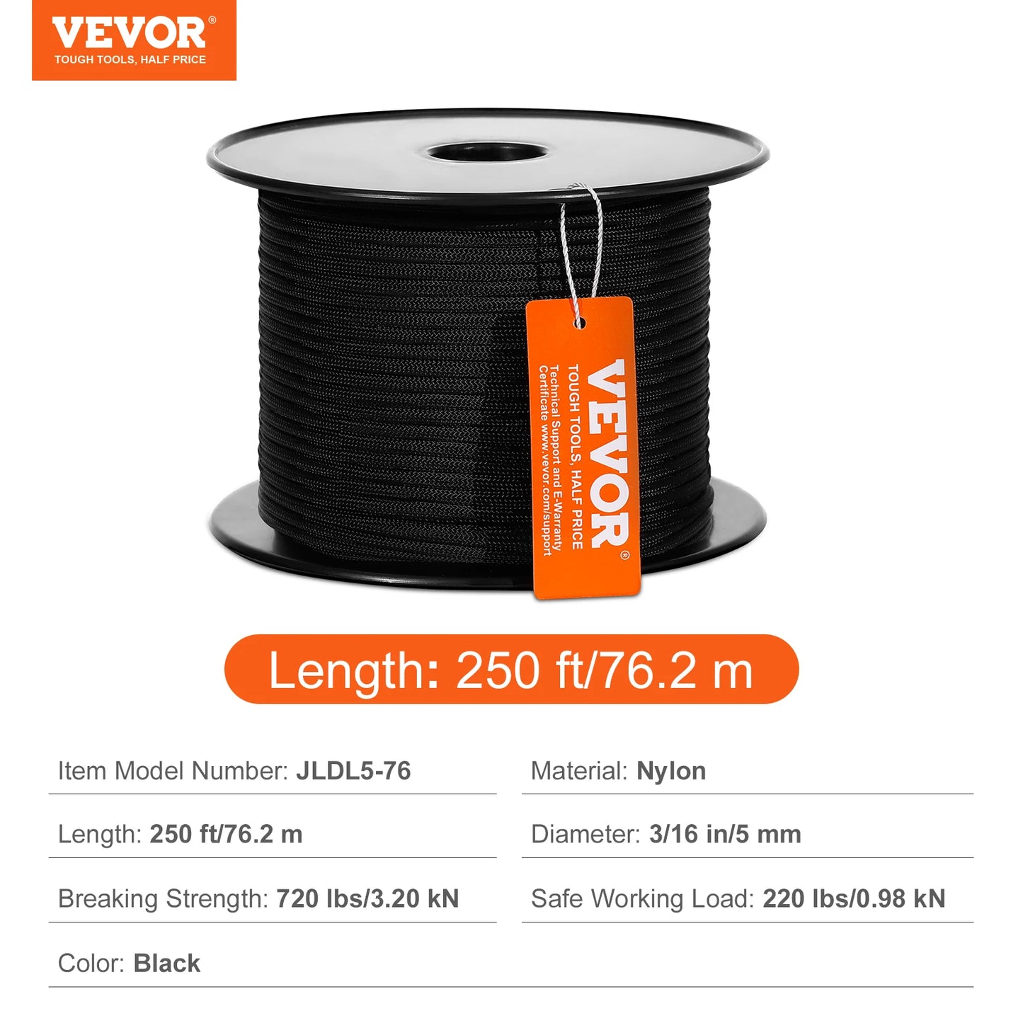 SucceBuy Nylon Cord 32 Strand Multi Purpose Rope For Outdoors
