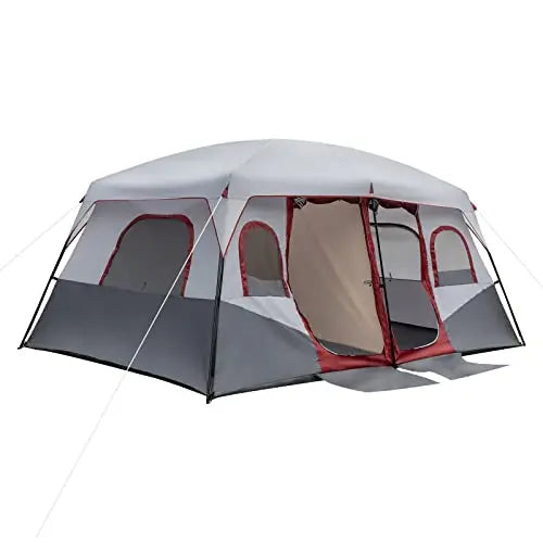 Waterproof Windproof Camping Tent With Two Doors And Separate Rooms