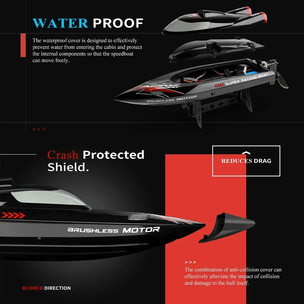 WLtoys WL916 RC Boat 24GHz Brushless High Speed Ship