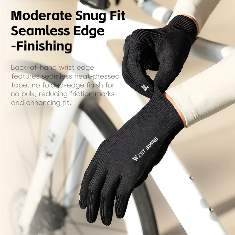 West Biking 3D Printed Gel Cycling Gloves Shock Absorbing Full Finger