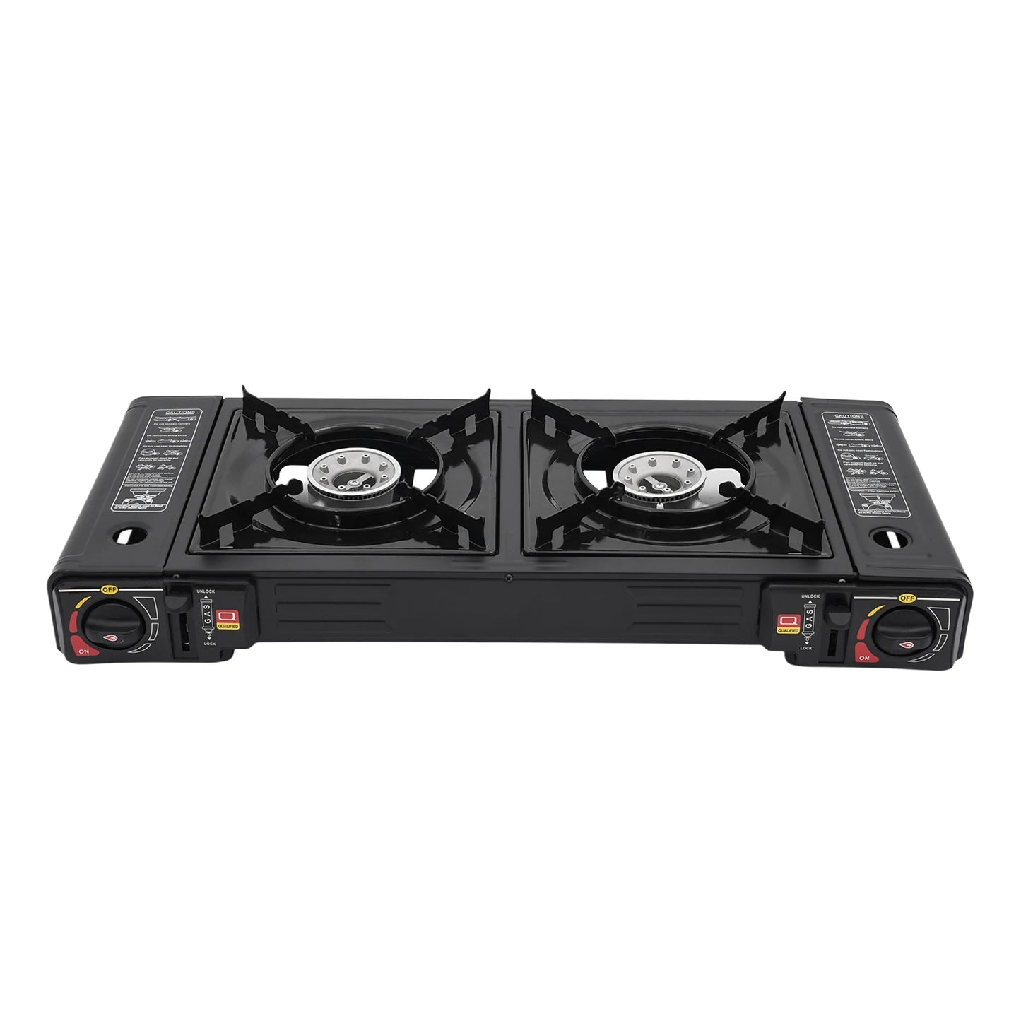 Two Burner Portable Camping Stove Set With Tray And Case