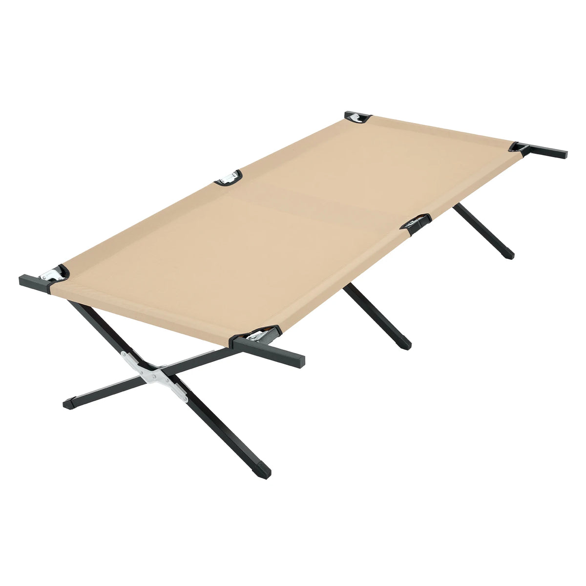 JHK Collapsible Camping Cot With Reinforced Frame For Outdoor Sleeping