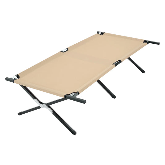 JHK Collapsible Camping Cot With Reinforced Frame For Outdoor Sleeping