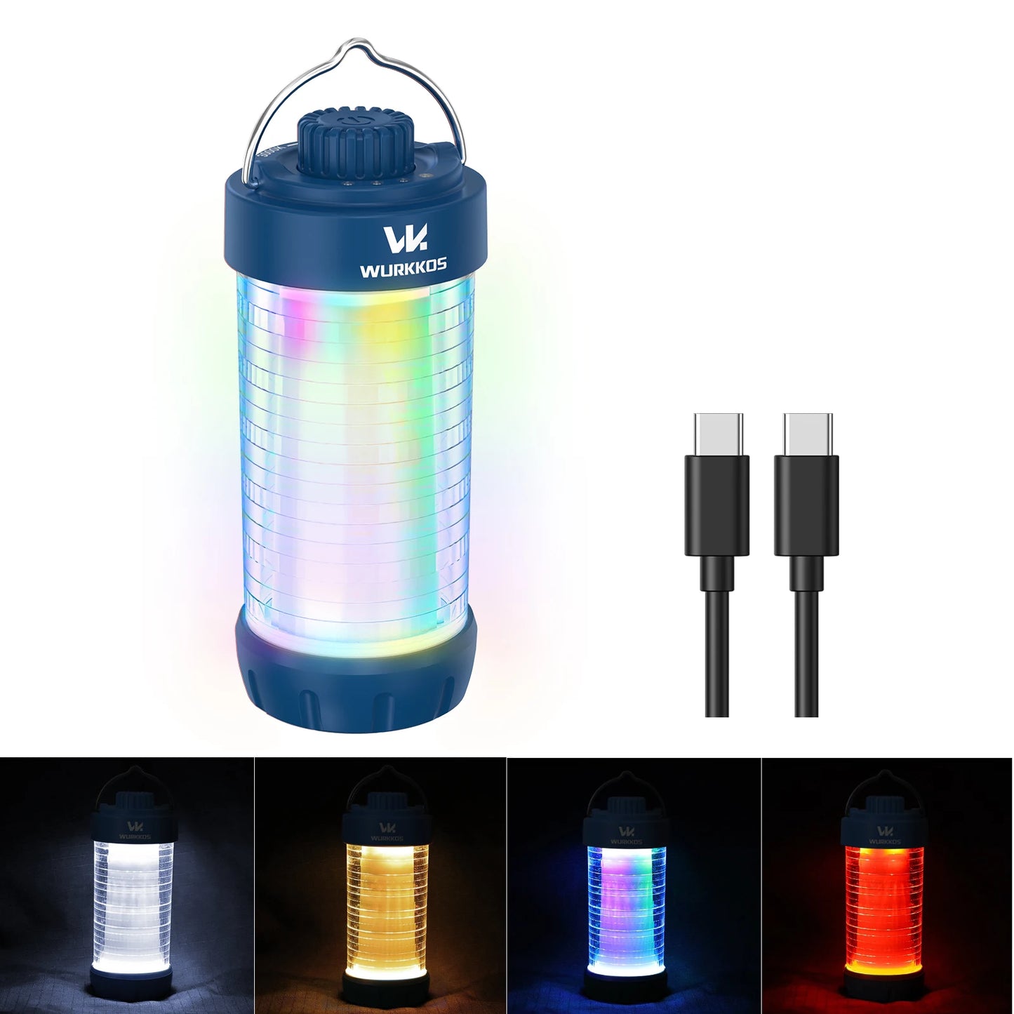 Wurkkos CL01 Camping Lantern 550LM RGB LED Flashlight Waterproof
