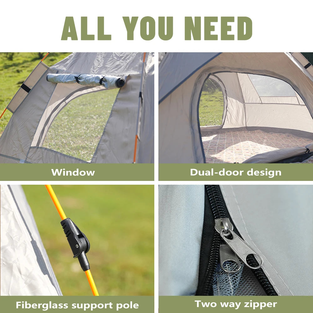 Pakicetus Auto Pop Shelter Sun Rain Tent for Beach and Camping