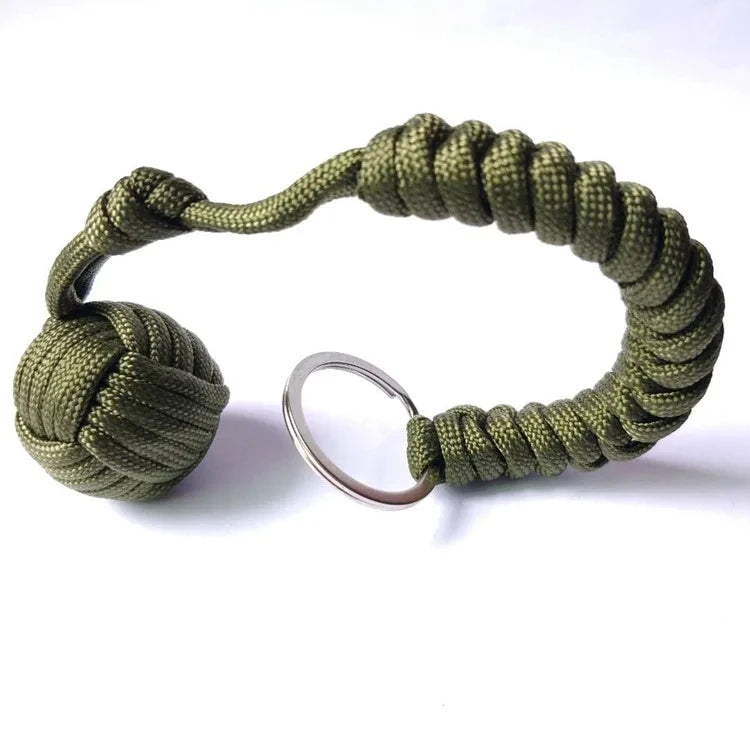 Outdoor Self Defense Umbrella Rope Monkey Fist Steel Ball Chain
