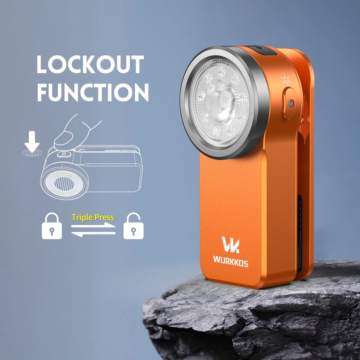 Wurkkos HD03 Clip Light 680LM USB C Rechargeable Flashlight