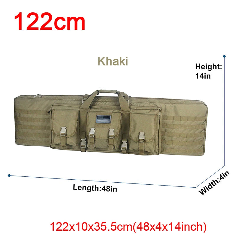 LQARMY Tactical Double Rifle Case Molle Bag Sniper Airsoft Gun