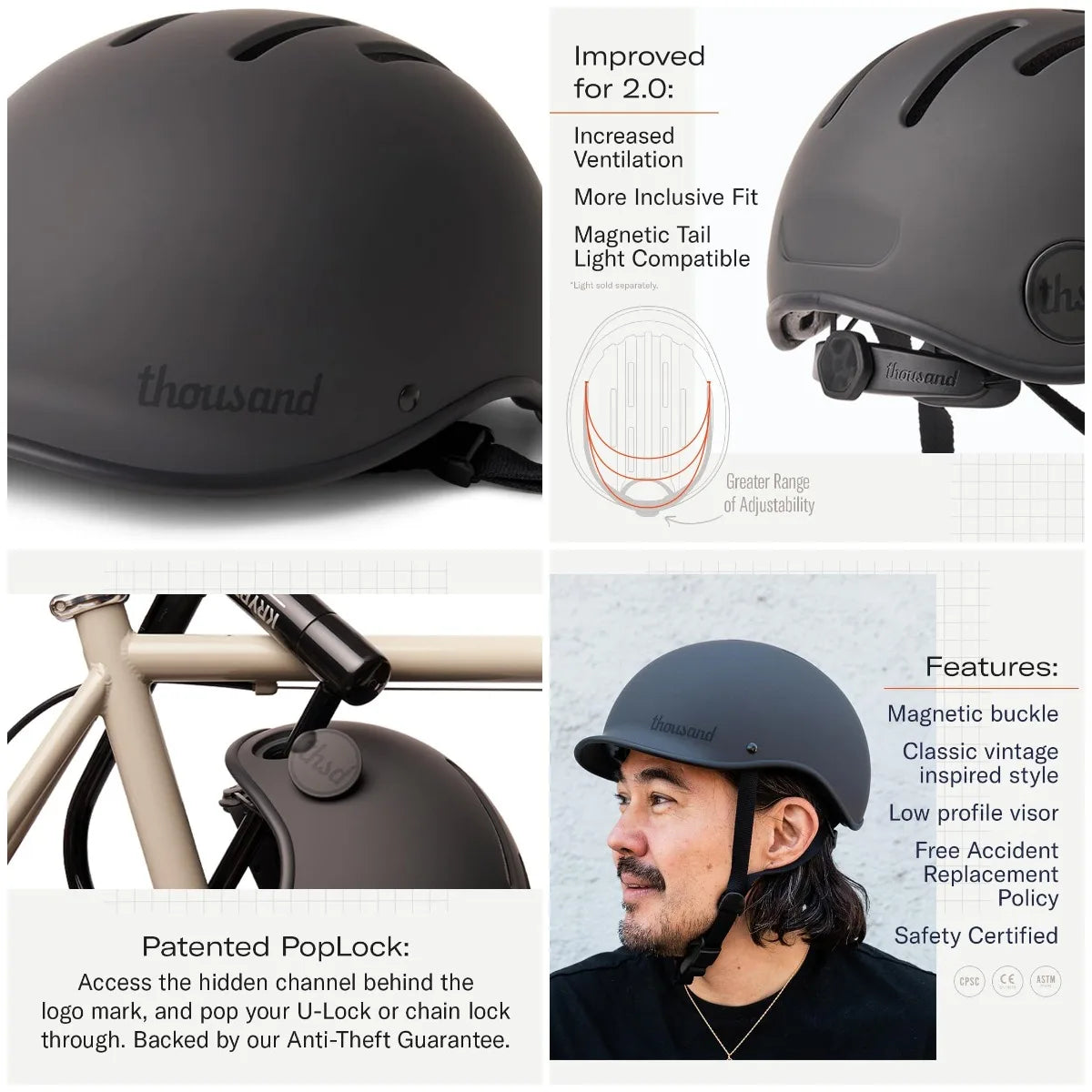 YTYIN Heritage 2.0 Adult Bike Helmet Low Profile Retro Commuter