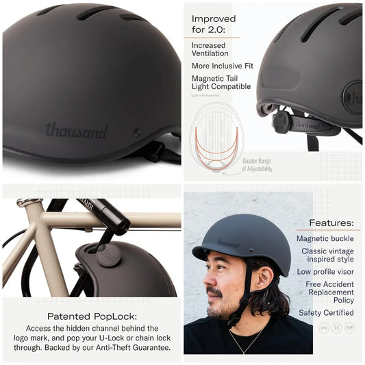 YTYIN Heritage 2.0 Adult Bike Helmet Low Profile Retro Commuter