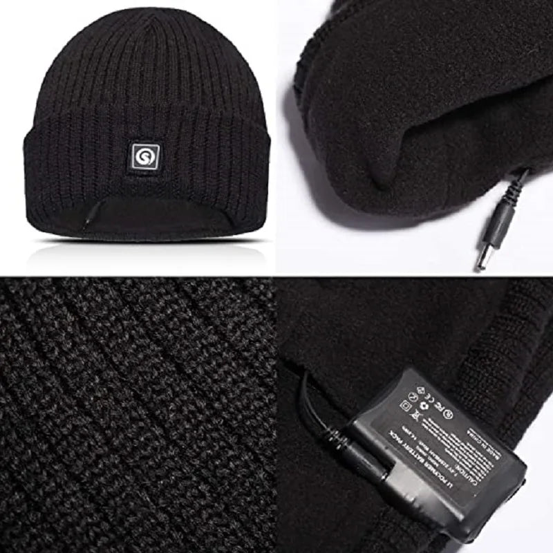 Snow Deer Electric Rechargeable Heated Hat For Winter Sports Cycling