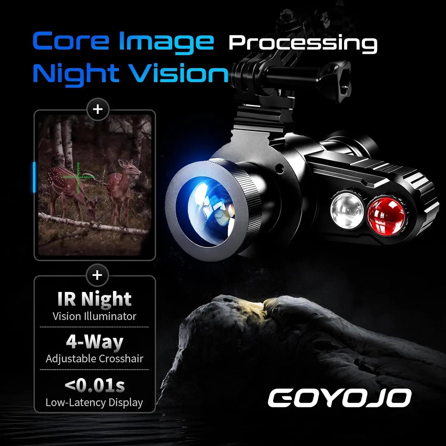Goyojo 7X Night Vision Monocular Head Mounted Digital Infrared Goggles