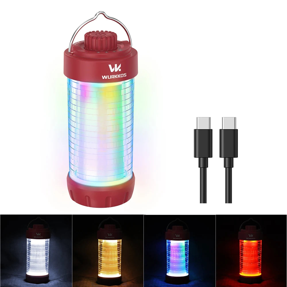 Wurkkos CL01 Camping Lantern 550LM RGB LED Flashlight Waterproof