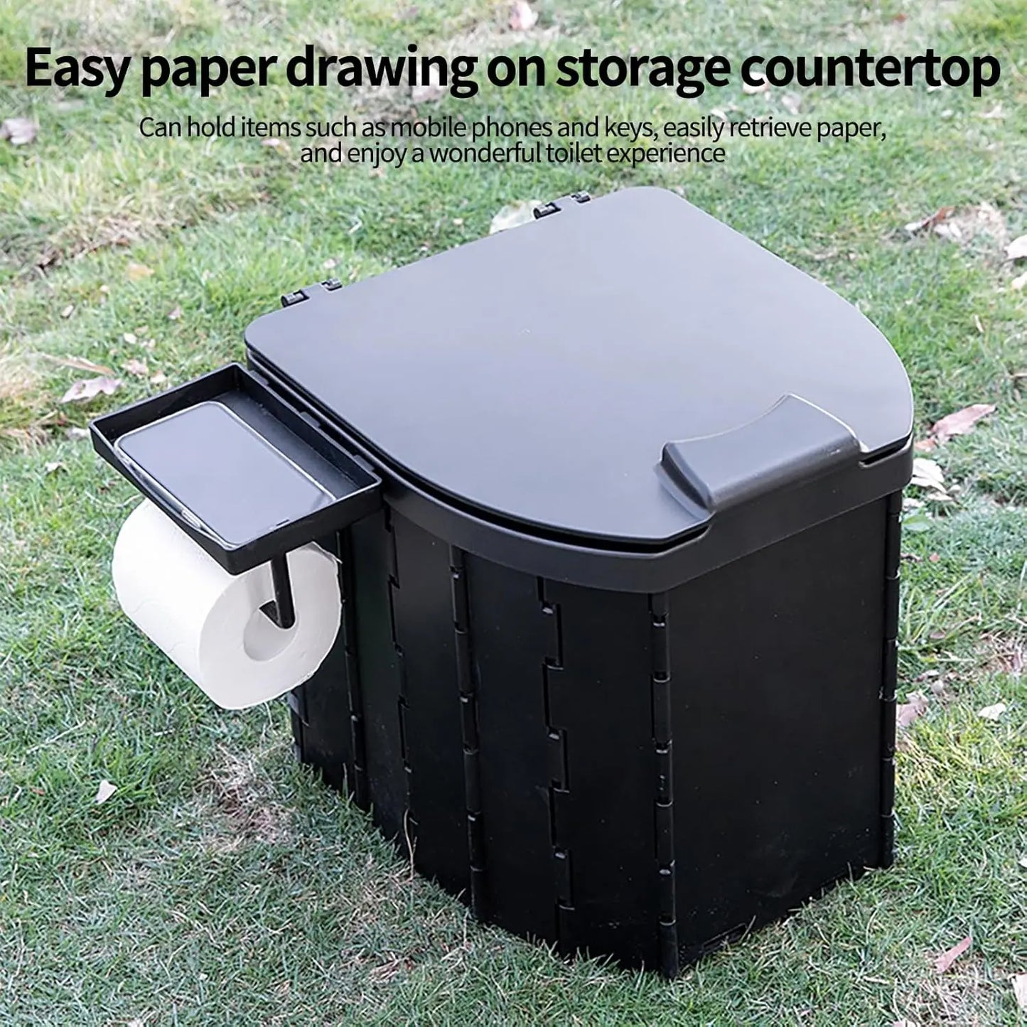 Lightweight Portable Toilet With PU Cushion For Camping Travel