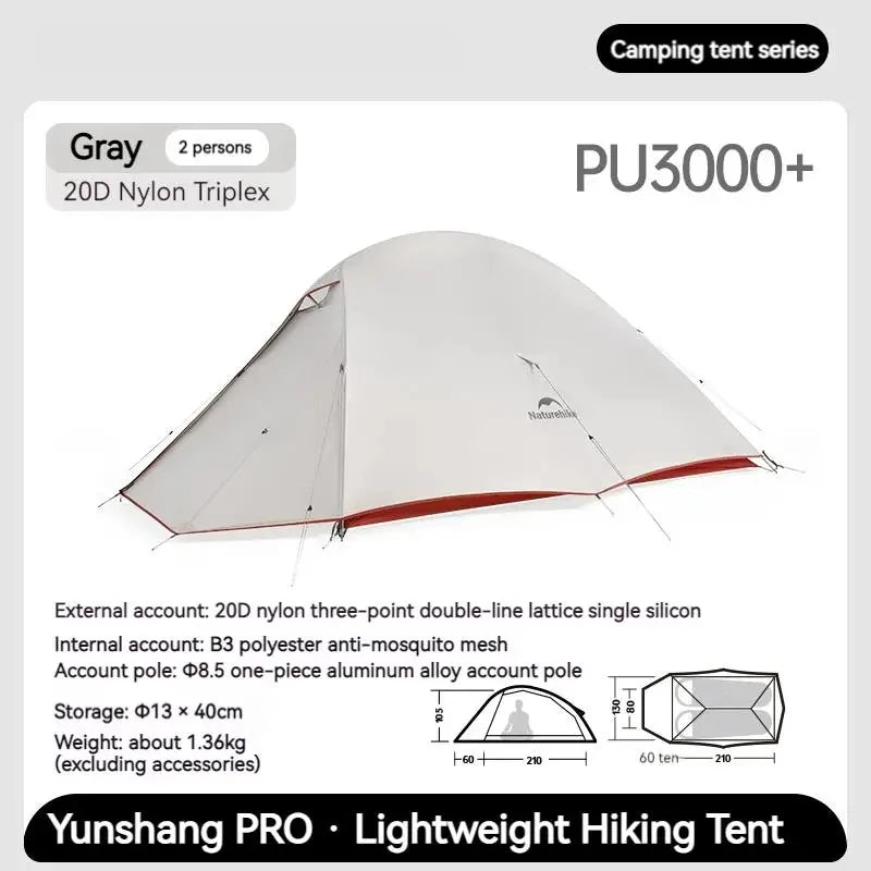 Naturehike Cloud Pro Ultralight Nylon Camping Hiking Tent
