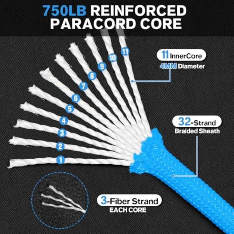 Paracord Rope 7 Parachute Cord 4mm 11 Strand Nylon Outdoor Rope