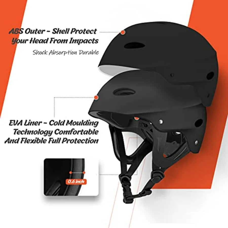 Water Sports Adjustable Helmet With Ears For Kayaking Boating Surfing