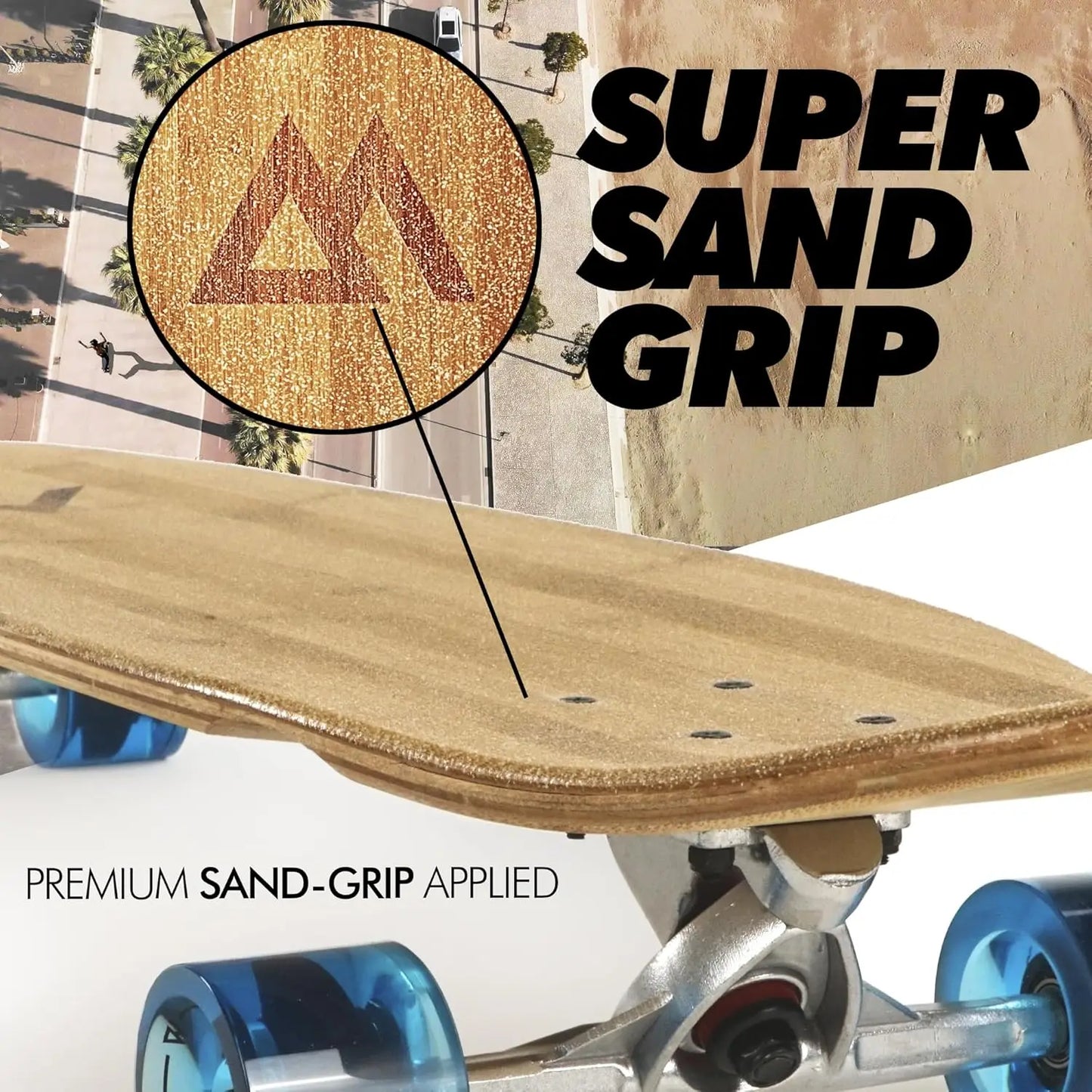 YTYIN Kicktail Cruiser Longboard Skateboard With Bamboo And Hard Maple Deck