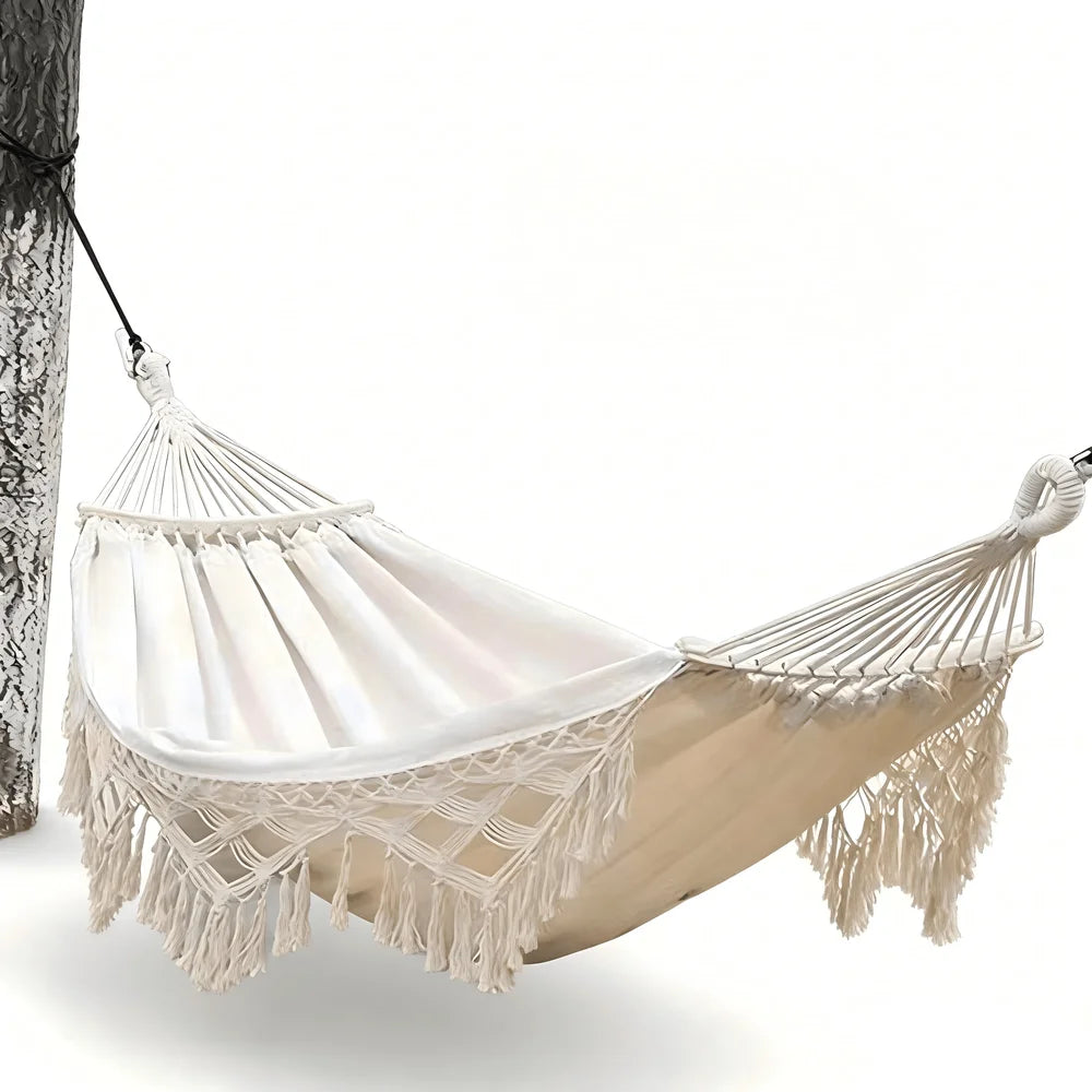 Style Hammock With Tassels For Outdoor Camping Swing Chair