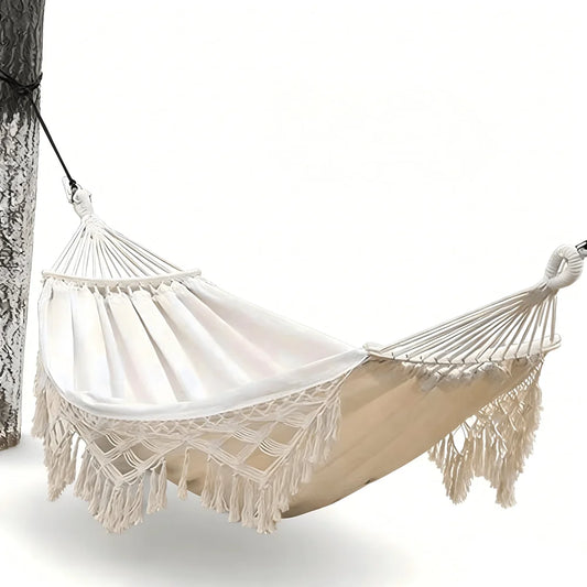 Style Hammock With Tassels For Outdoor Camping Swing Chair
