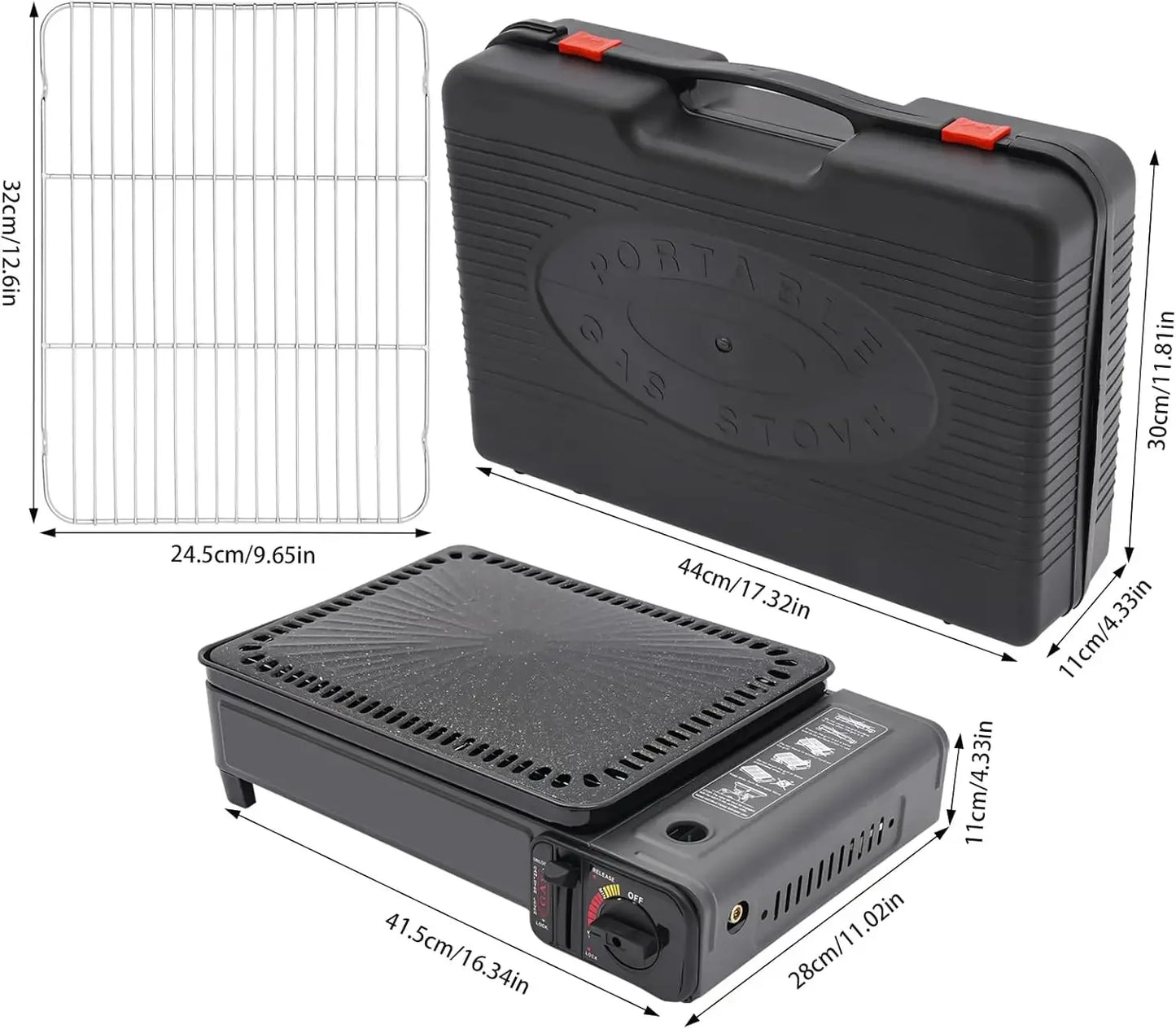 Bymaocar Portable Butane Gas Grill For Camping And Trekking