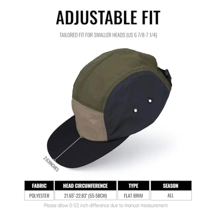 Upf50 Plus Quick Dry 5 Panel Adjustable Baseball Hat Men