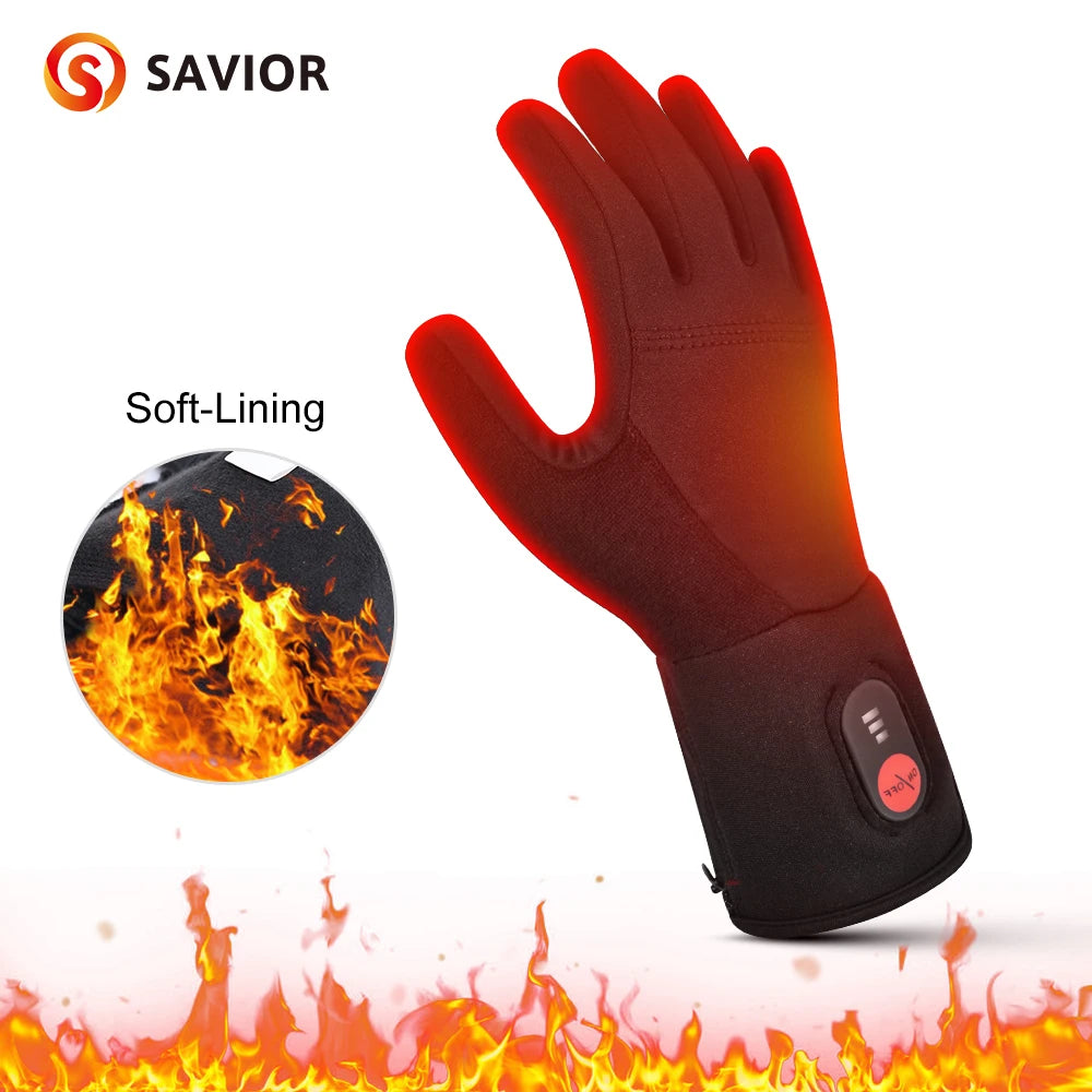 Savior Heat Heated Gloves Touch Screen Skiing Winter Men Women
