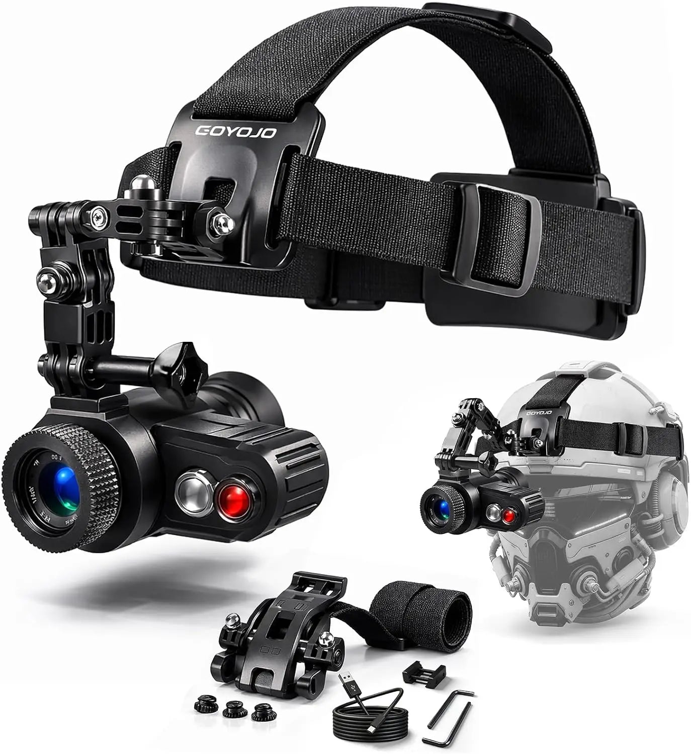 Goyojo 7X Night Vision Monocular Head Mounted Digital Infrared Goggles