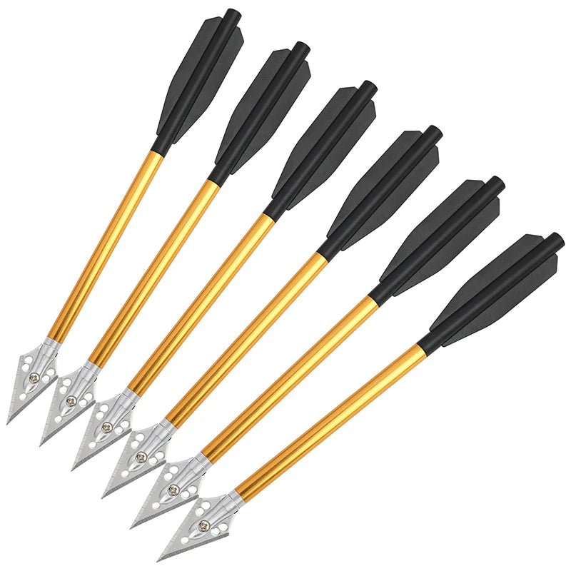 Aluminium Crossbow Arrows Featuring Removable Steel Blades