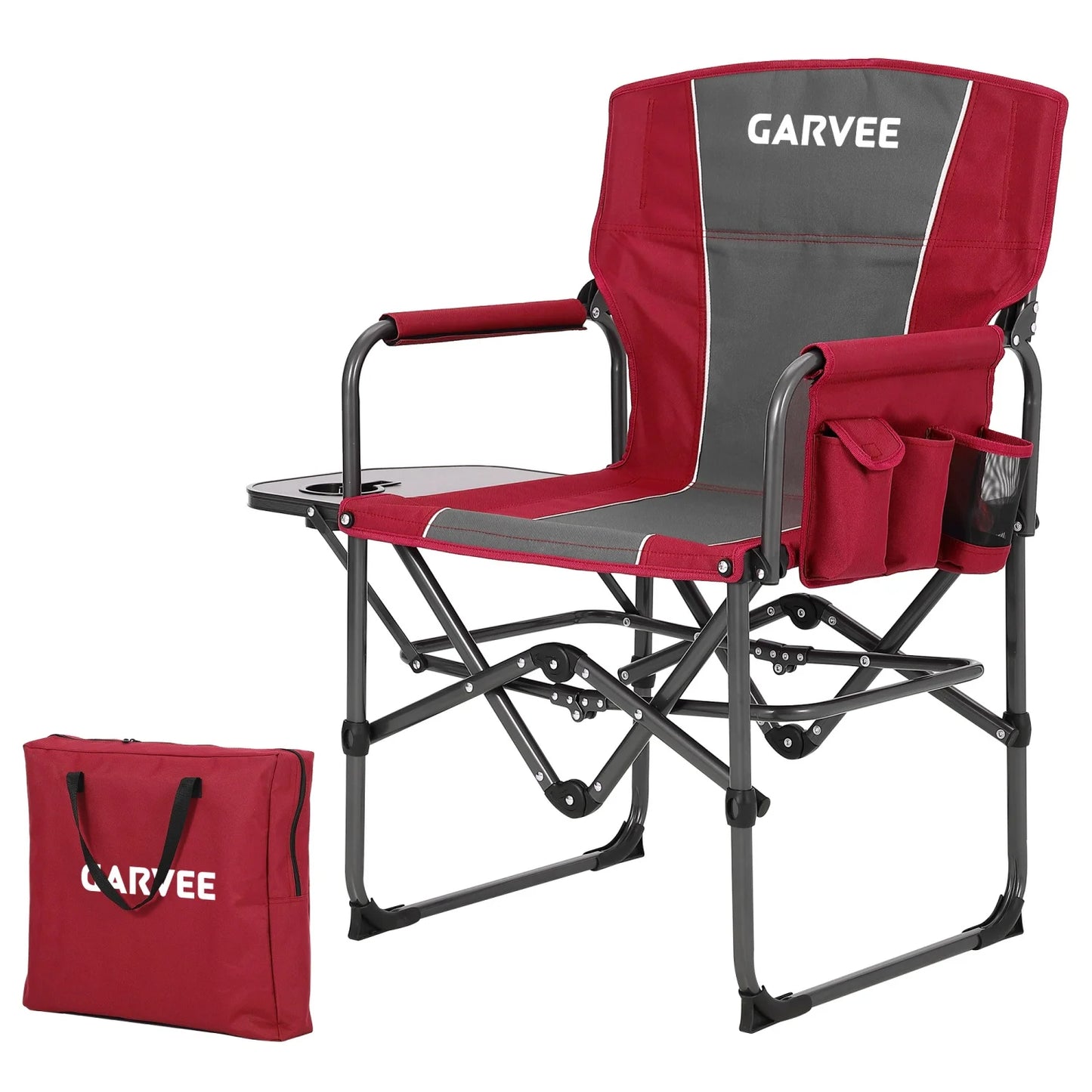 HiMISS Oversized Heavy Duty Folding Directors Chair 400 Lbs Capacity