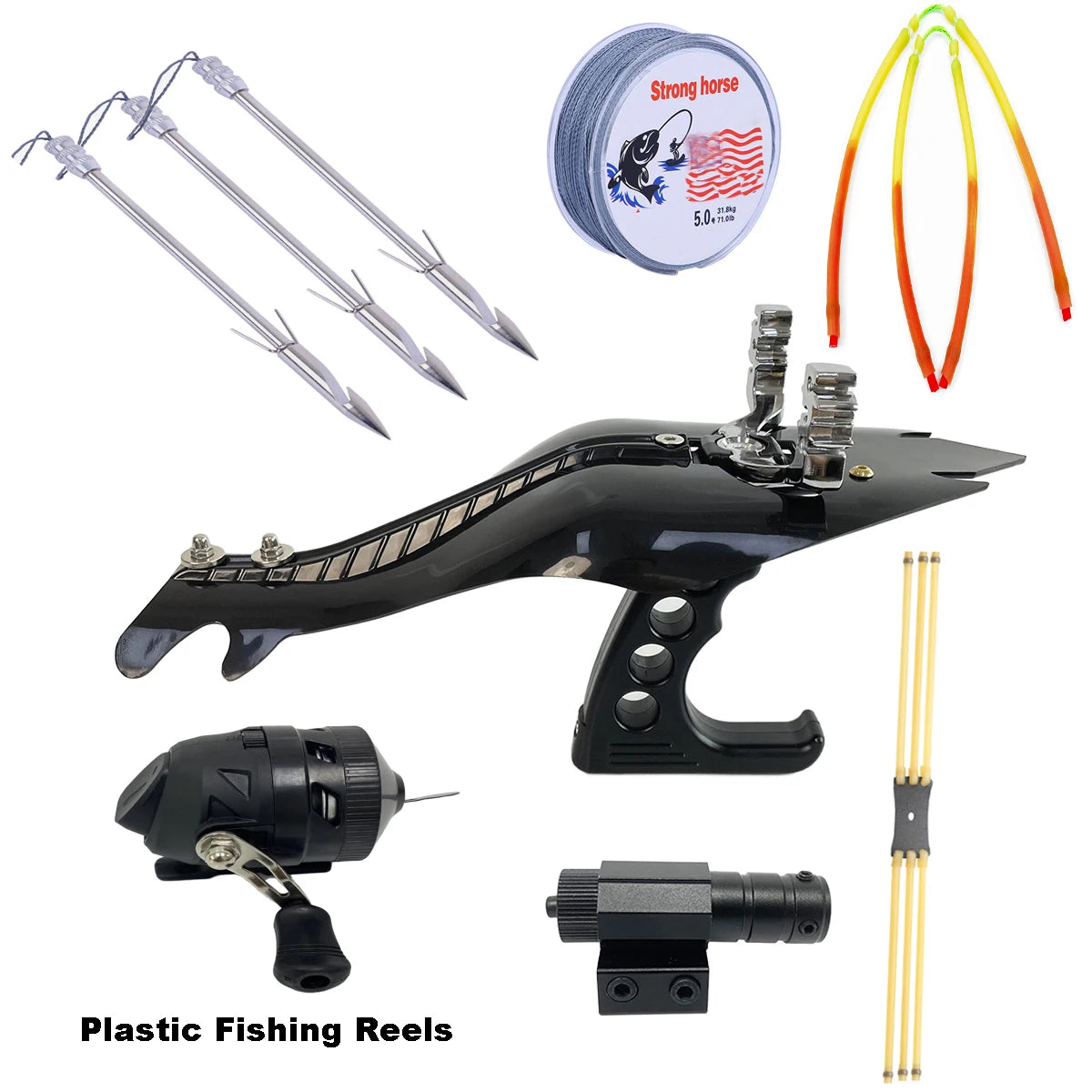 Outdoor Slingshot Set Jungle Hunting Catapult With Fishing Wheel