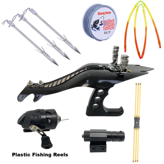 Outdoor Slingshot Set Jungle Hunting Catapult With Fishing Wheel