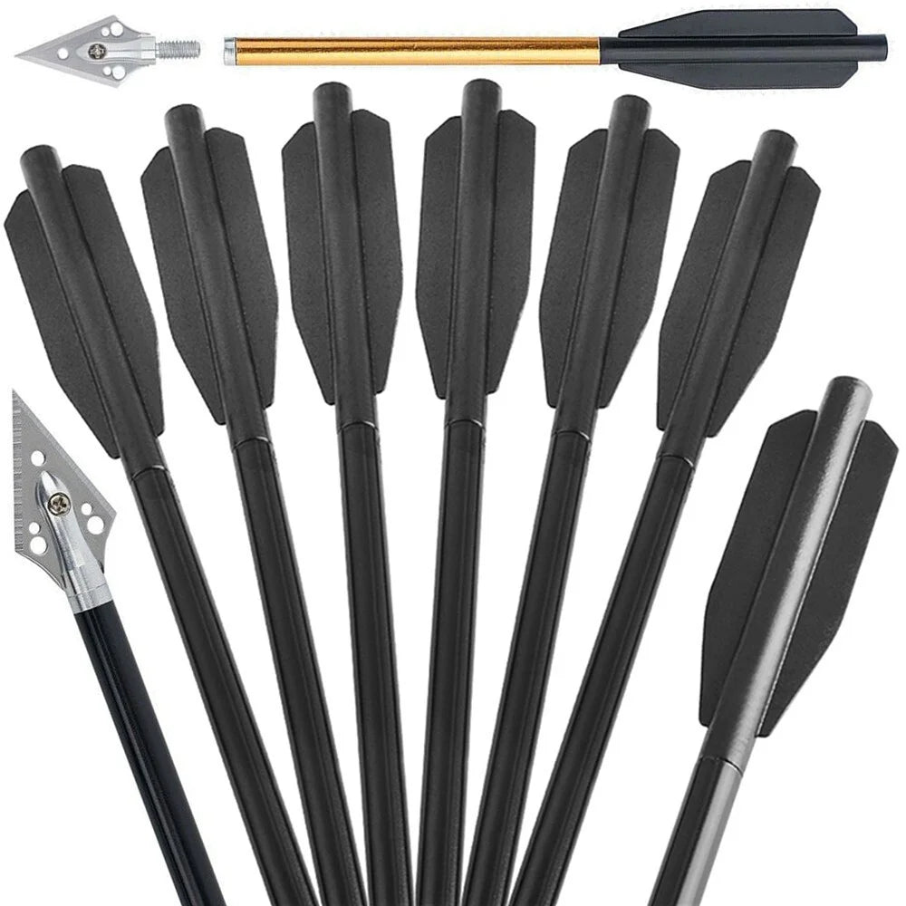 Aluminium Crossbow Arrows Featuring Removable Steel Blades