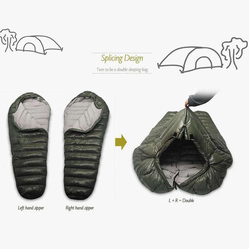 Kamperbox Cold Temperature Down Winter Duck Sleeping Bag